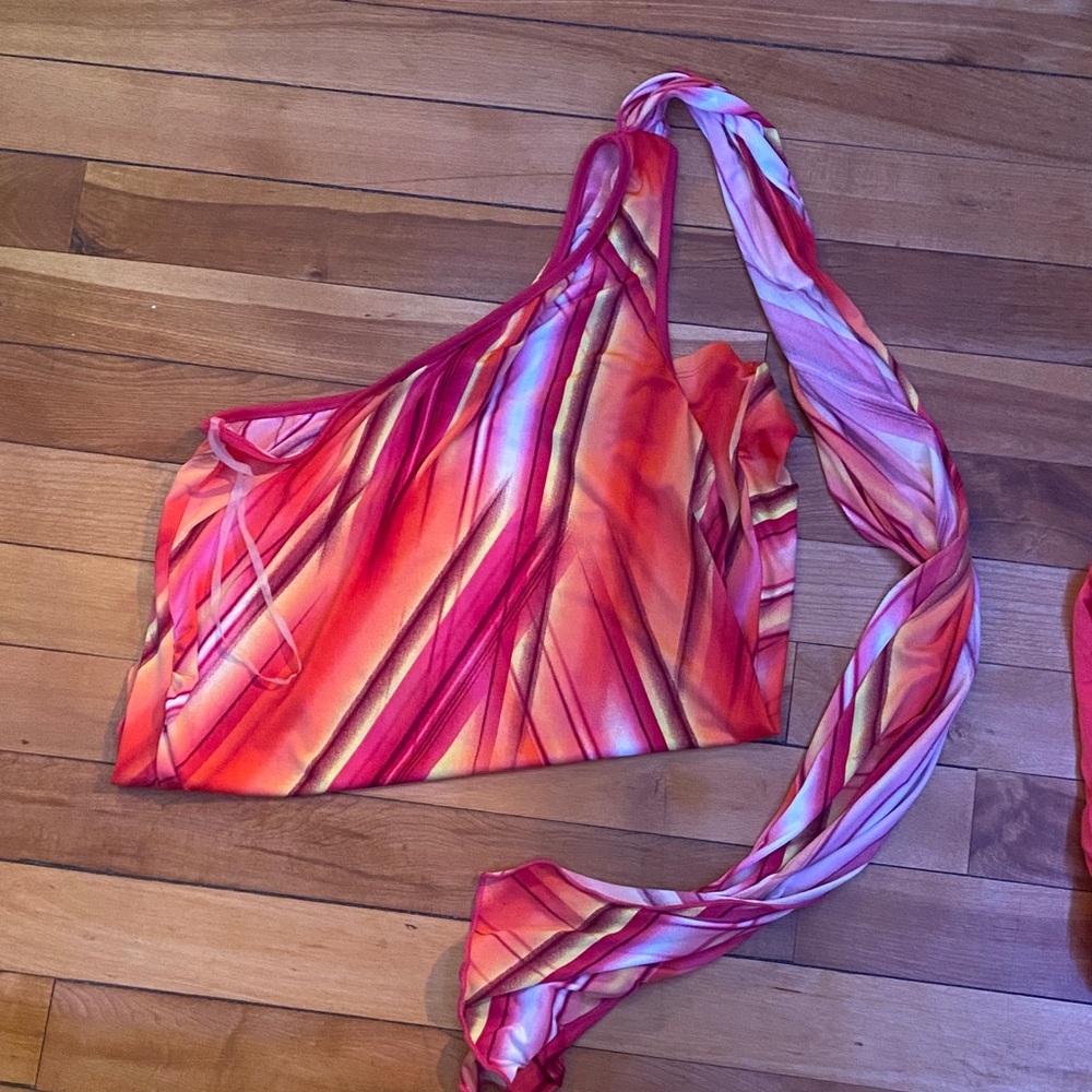 Vibrant One-Shoulder Top